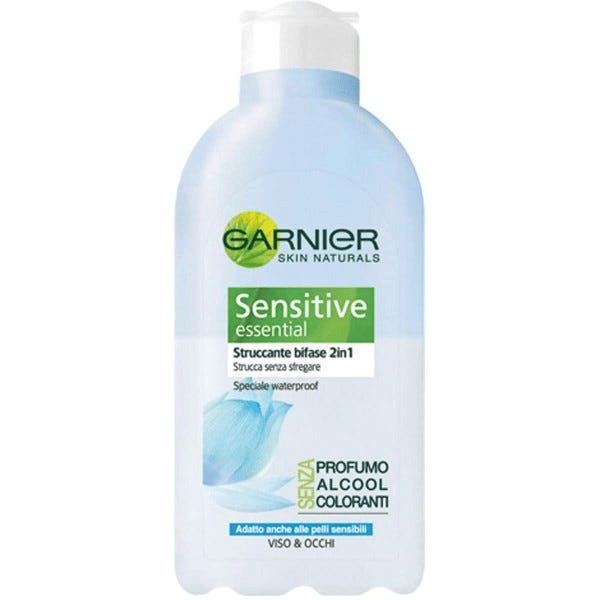 Garnier Sensitive Essential Struccante Bifase Per Viso e Occhi 200 ml