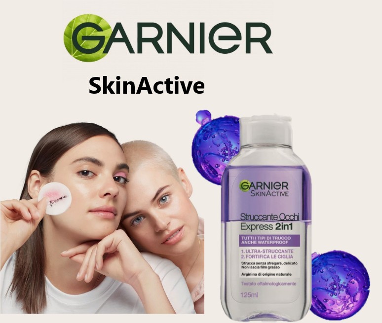 GARNIER SKIN ACTIVE - STRUCCANTE BIFASICO OCCHI EXPRESS 2 IN 1 con arginina naturale