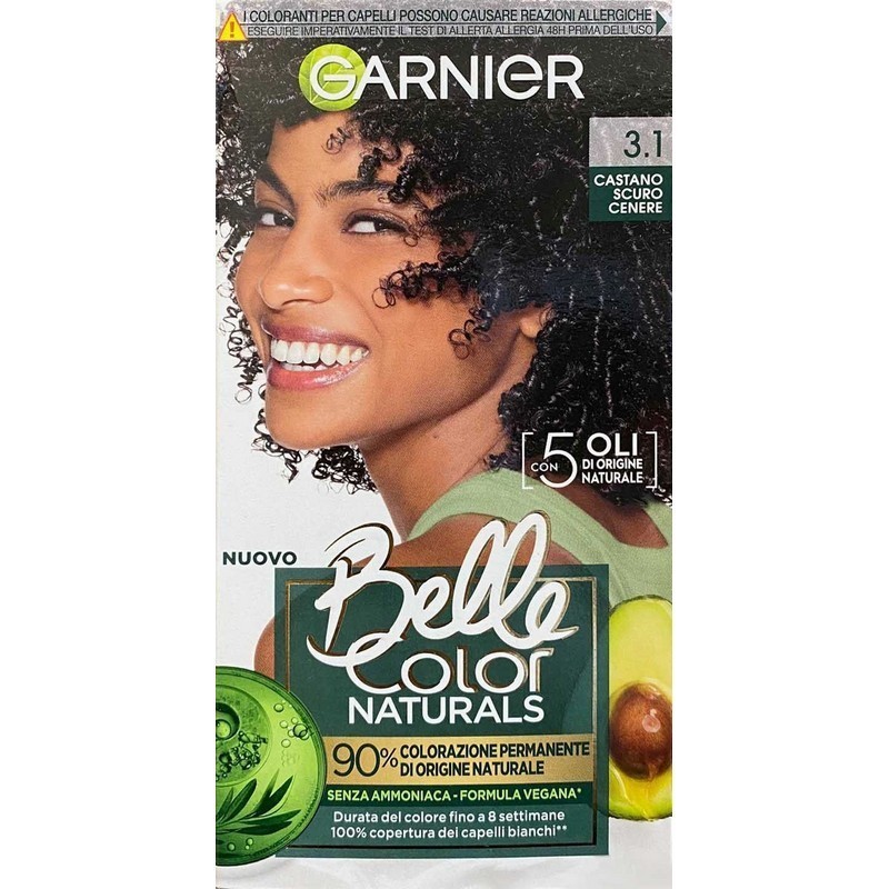 Belle Color Naturals Colorazione Permanente Senza Ammoniaca 3.1 Castano Scuro Cenere