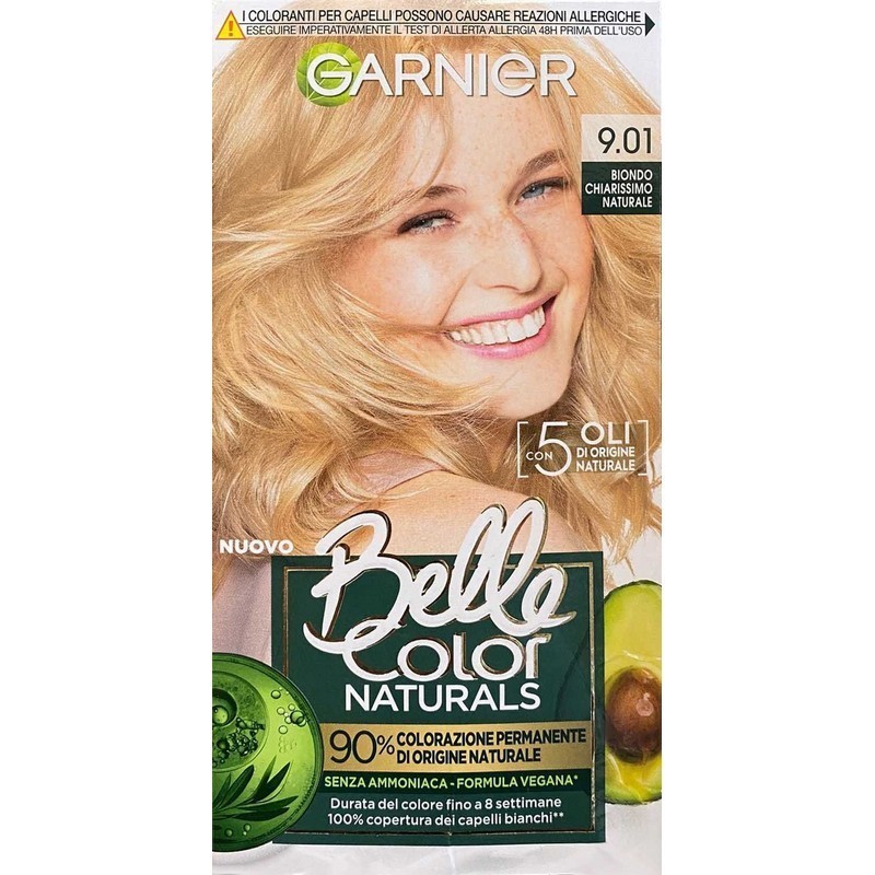 Belle Color Naturals Colorazione Permanente Senza Ammoniaca 9.01 Biondo Chiarissimo Naturale