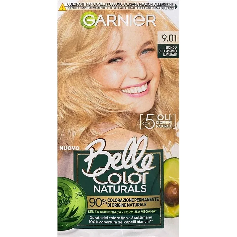 Belle Color Naturals Colorazione Permanente Senza Ammoniaca 9.01 Biondo Chiarissimo Naturale