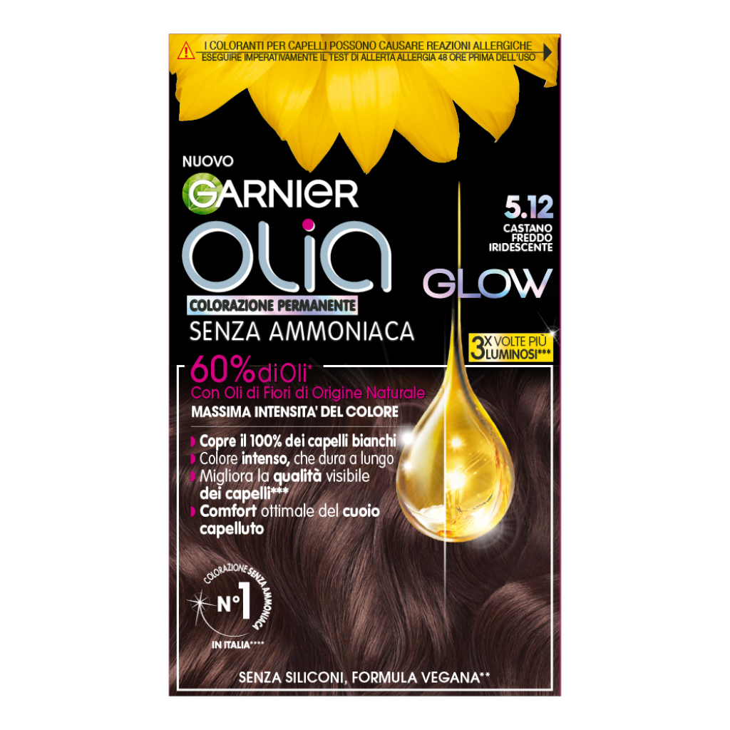 Olia Colorazione Permanente Glow Senza Ammoniaca 5.12 Castano Freddo Iridescente — confronto prezzi