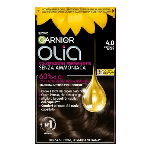 Olia Colorazione Permanente Senza Ammoniaca 4.0 Castano Scuro