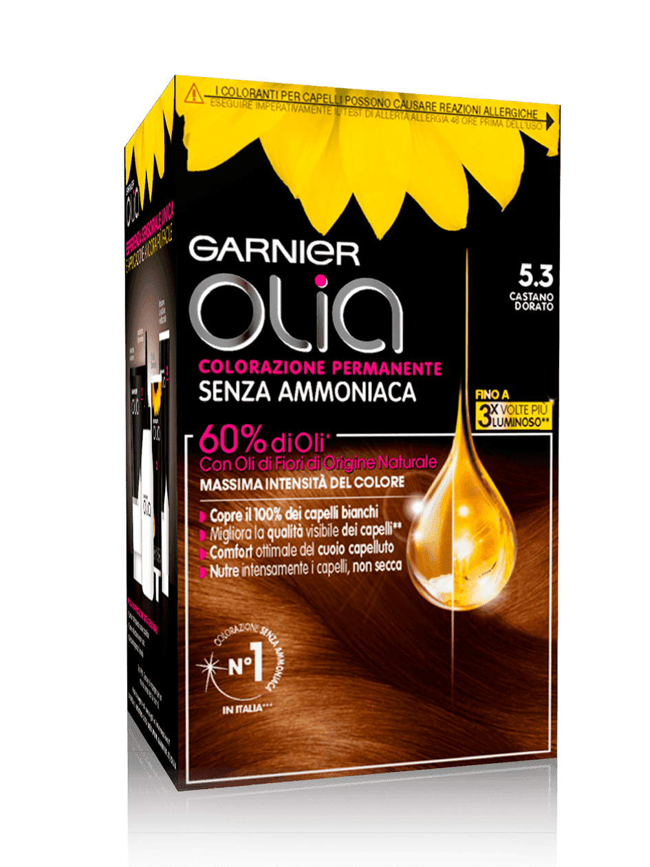 GARNIER - Olia - Colorazione Permanente Senza Ammoniaca N.5,3 Castano dorato