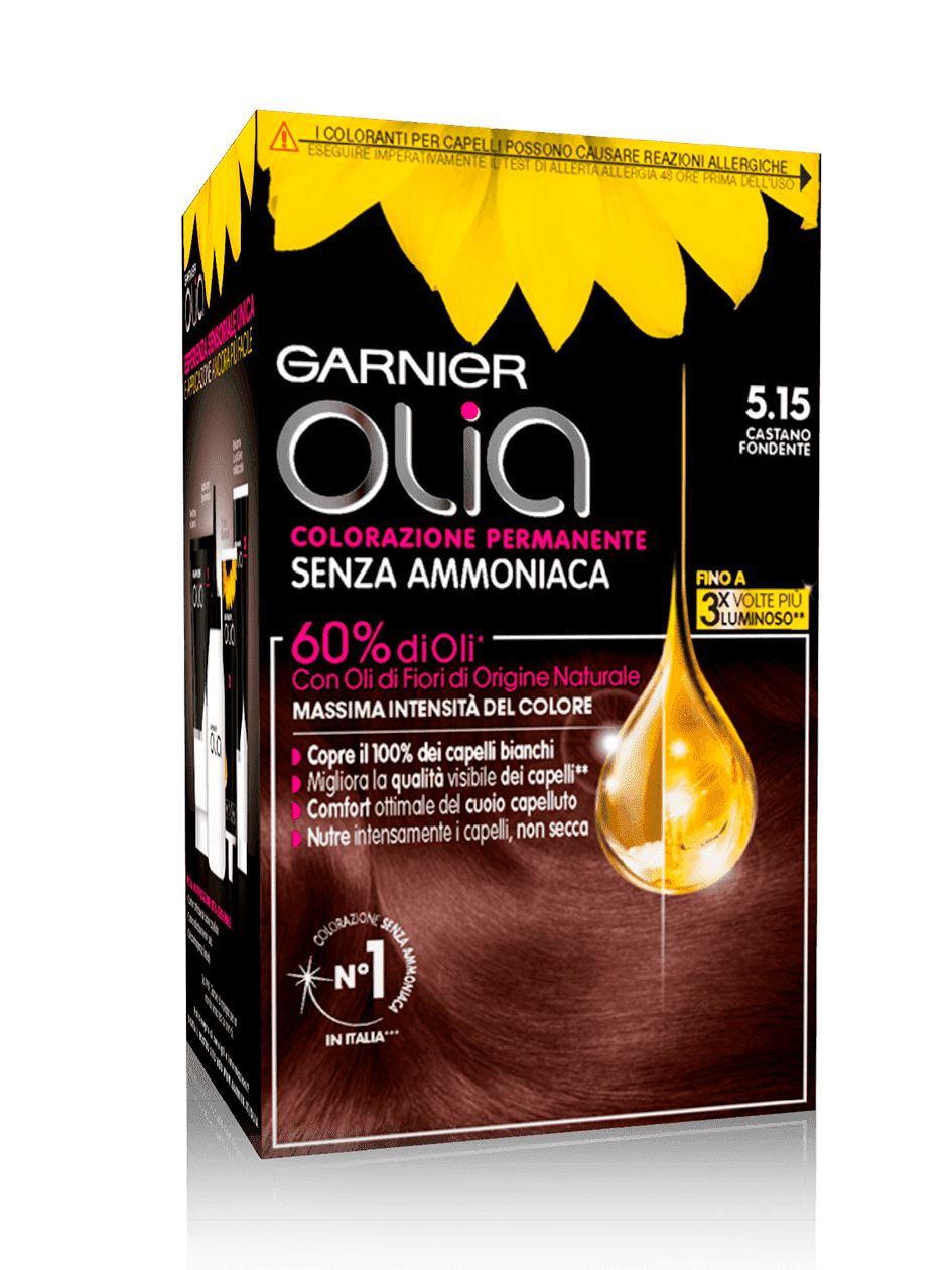 GARNIER - Olia - Tintura per capelli n. 5.15 Castano Fondente