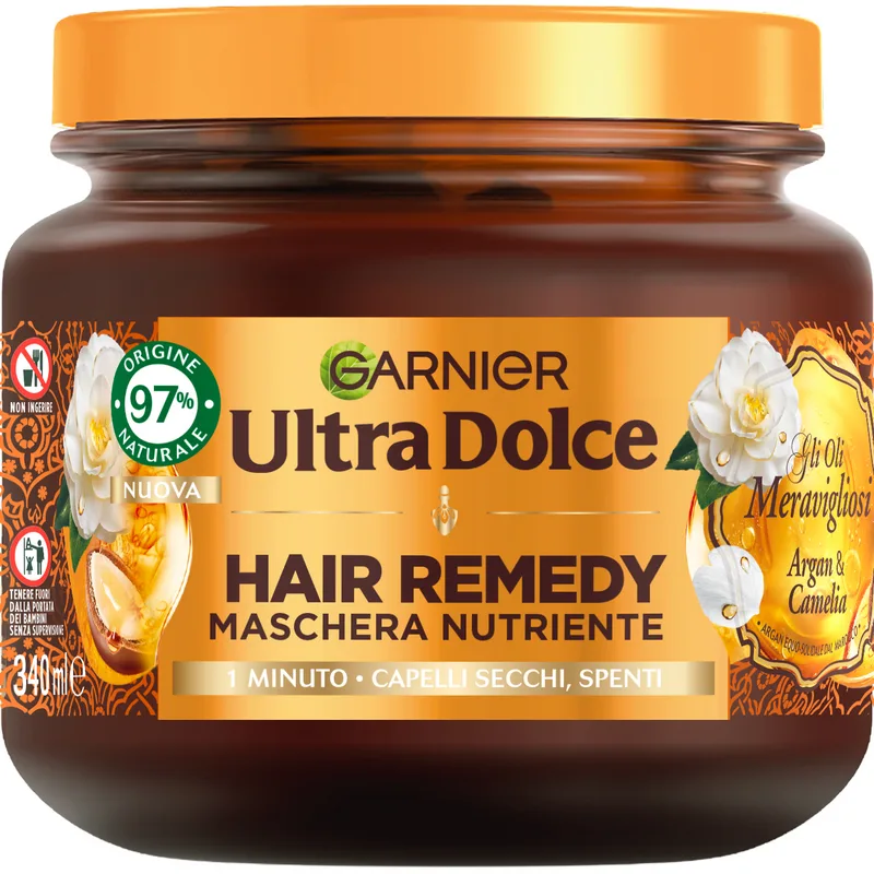 ULTRA DOLCE GARNIER - MASCHERA CAPELLI SPENTI , Olio d'Argan e Camelia