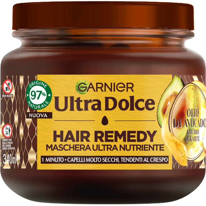 Garnier Ultra Dolce Hair Remedy Maschera Ultra Nutriente Per Capelli Molto Secchi 340ml