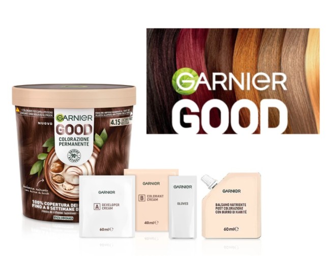 Garnier Good Colorazione Permanente 4.15 Castano Freddo Nocciola 160 g Tintura