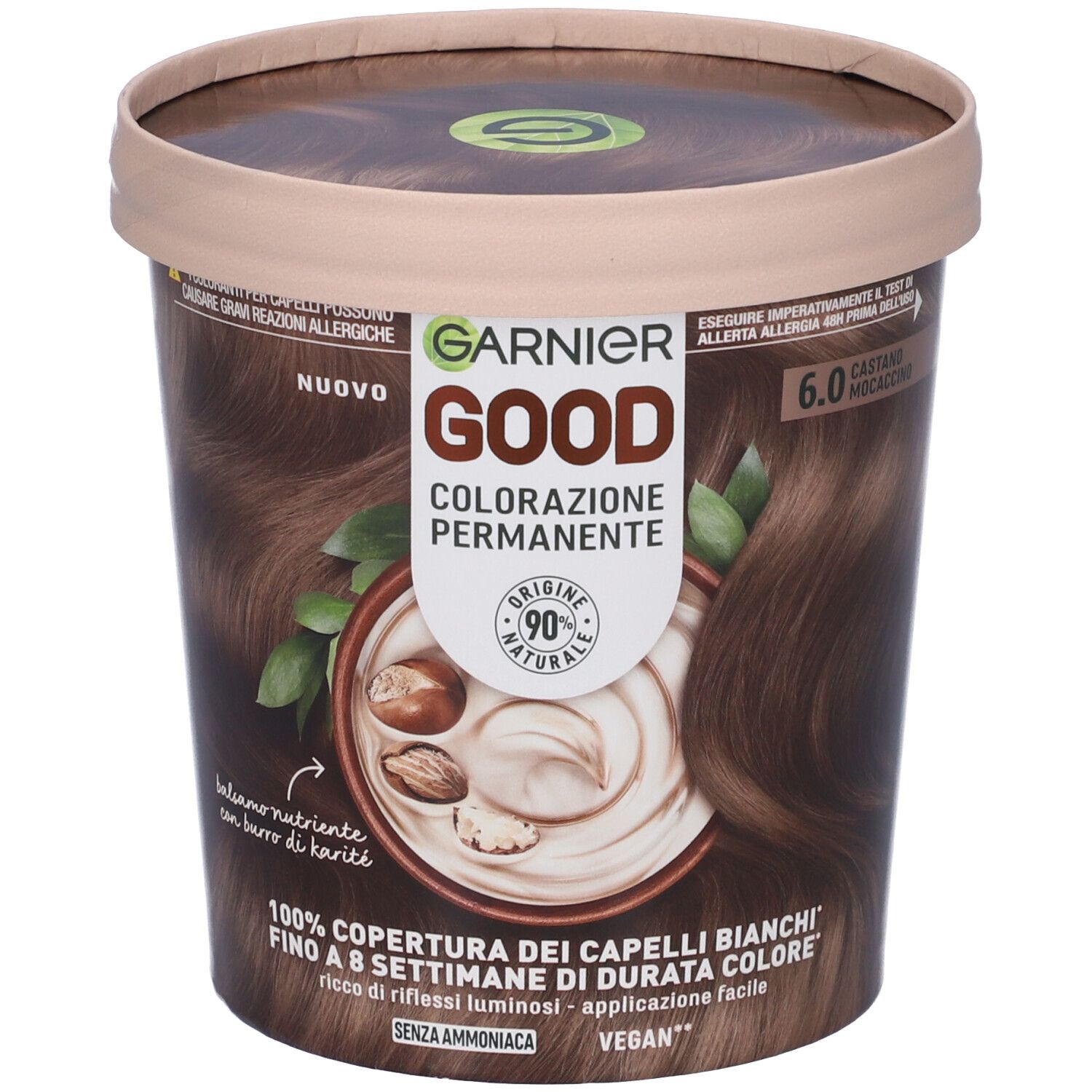 Garnier Good Colorazione Permanente 6.0 Castano Mocaccino 160 g Tintura
