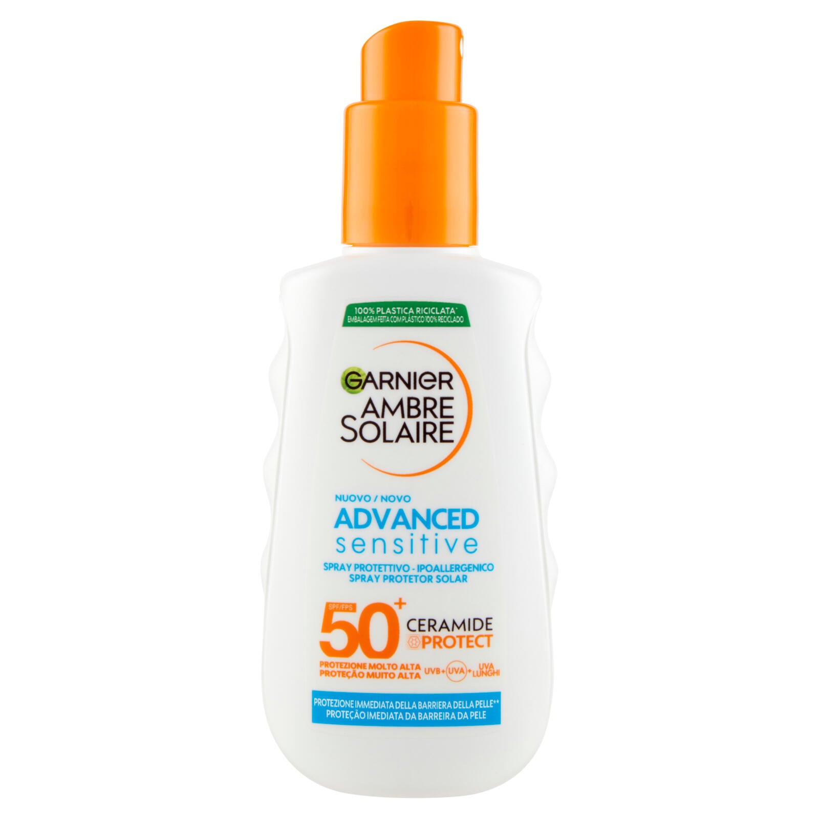 Garnier Ambre Solaire Advanced Sensitive Spf 50+ Spray Protettivo Ipoallergenico 150ml — confronto prezzi