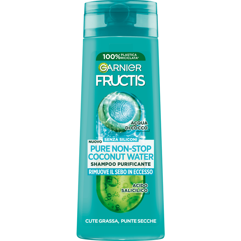 GARNIER FRUCTIS - SHAMPOO PURIFICANTE , Pure Non-Stop Coconut Water