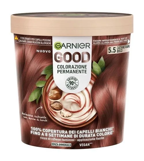Garnier Good Colorazione Permanente 5.5 Castano Ramato Ibisco 160 g Tintura