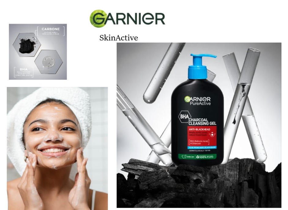 Garnier gel detergente carbone anti-punti neri con bha e carbone 294 g