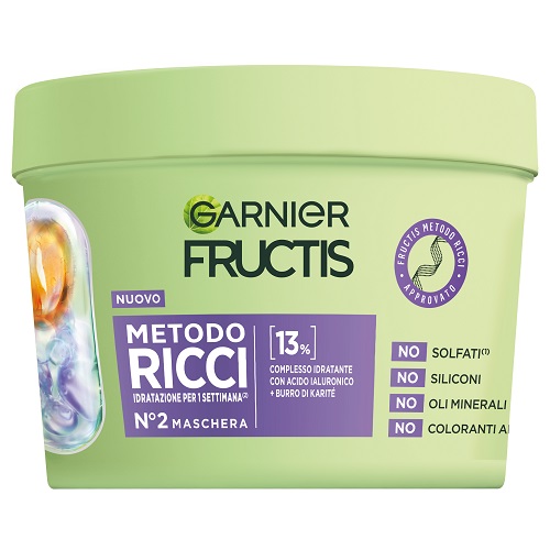 Garnier Fructis Metodo Ricci Maschera 370 ml Idratazione per Ricci Definiti — confronto prezzi