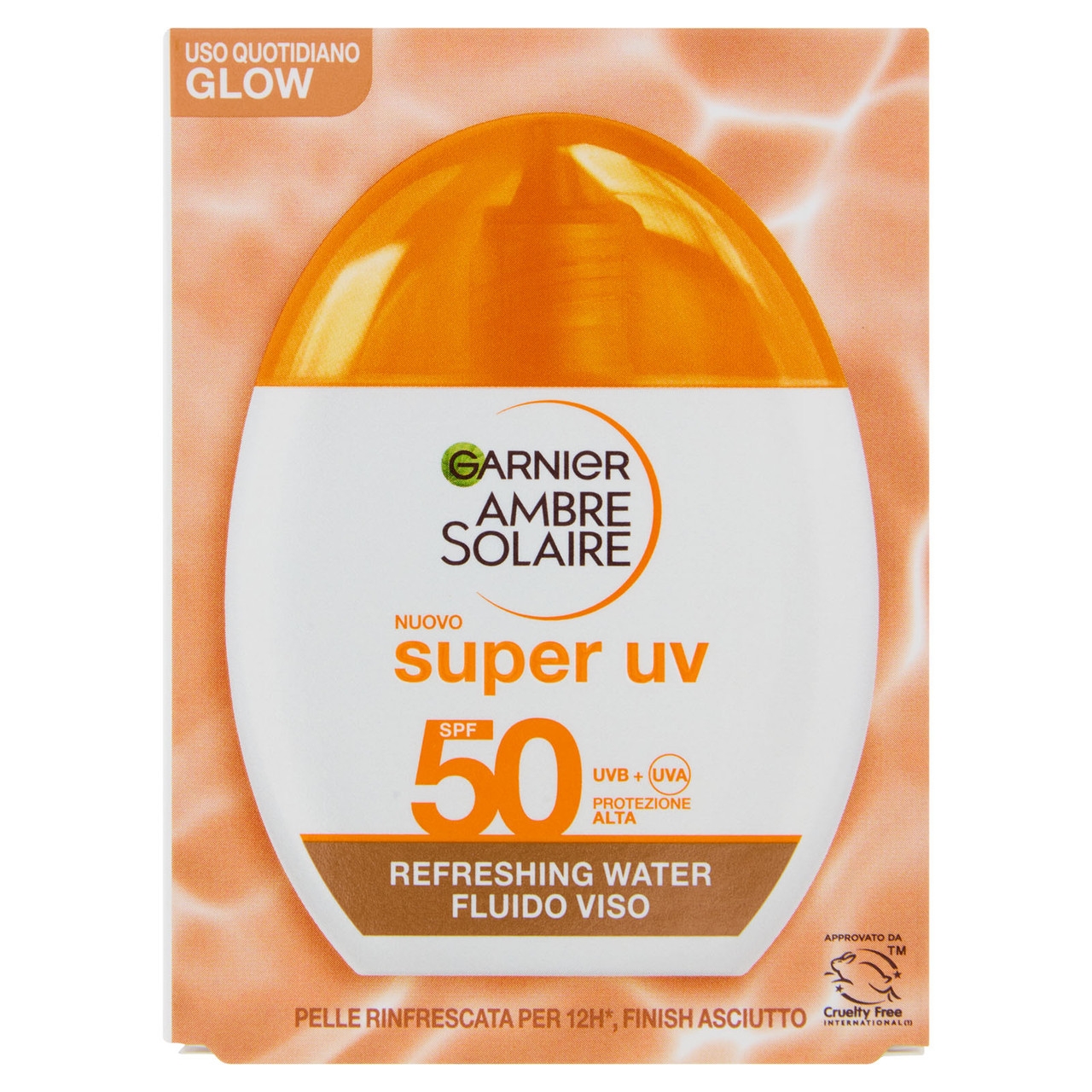 Garnier Super Uv Refreshing Water Spf 50 Fluido Glow Protezione Alta 40ml