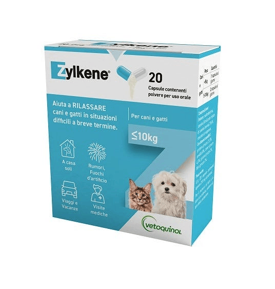 Zylkene 75 mg Integratore Problemi Comportamentali Cani e Gatti Fino a 10 Kg 20 Capsule