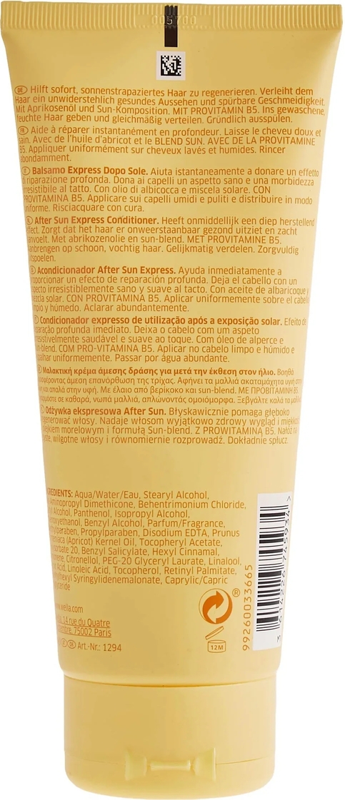 Wella Invigo Sun After Sun Express Conditioner Balsamo Doposole Idratante 200ml