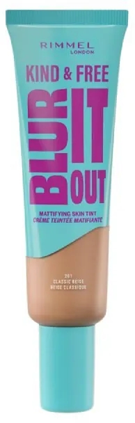 RIMMEL LONDON - KIND & FREE BLUR IT OUT FONDOTINTA OPACIZZANTE , 201, Classic Beige