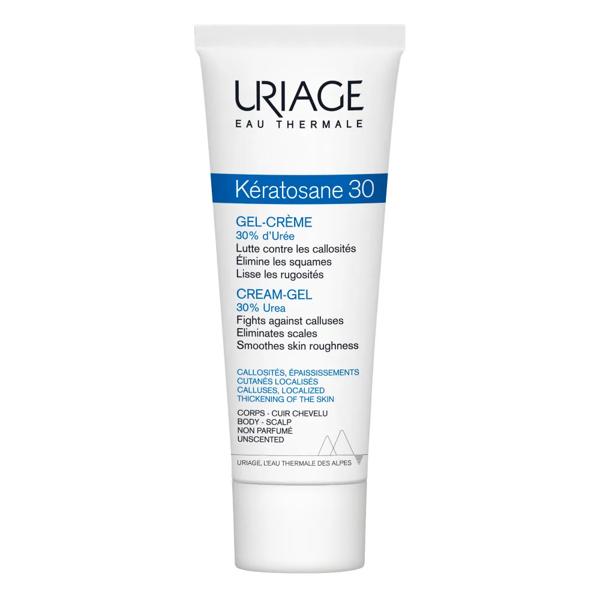 Uriage Keratosane 30 Crema Gel Corpo Idratante Psoriasi 75 ml Ispessimenti Cutanei Gomiti Talloni