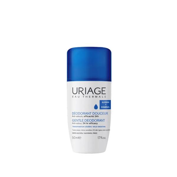 Uriage Deodorante Delicato Anti-Traspirante 50 ml Roll-On Efficacia 24H Anti-Odore Profumo Fresco