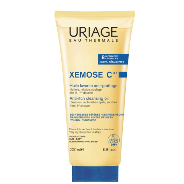 Uriage Xémose C8+ Olio Doccia Lavante Relipidante Antiprurito 200 ml Pelle Secca Atopica con Eczema