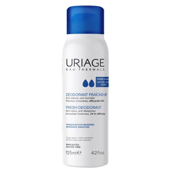 Uriage Deodorante Fresco Anti-Traspirante Spray 125 ml Anti-Odore Efficacia 24H Per Pelle Sensibile
