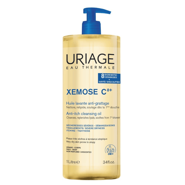 Uriage Xémose C8+ Olio Doccia Lavante Relipidante Antiprurito 1 L Pelle Secca Atopica Con Eczema