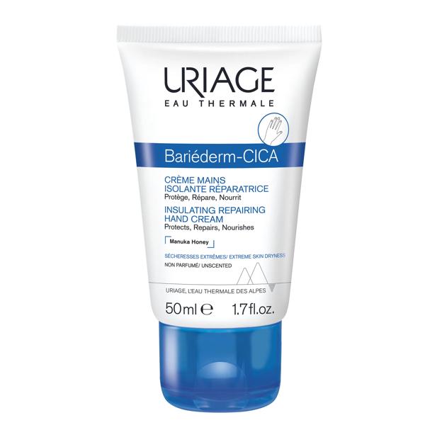 Uriage Bariéderm-Cica Crema Mani Barriera Isolante e Riparatrice 50 ml Per Mani Fragilizzate e Screpolate