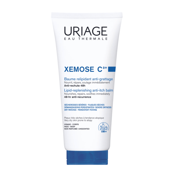 Uriage Xémose C8+ Crema Relipidante Antiprurito Viso e Corpo 200 ml Pelle Secca Atopica Con Eczema