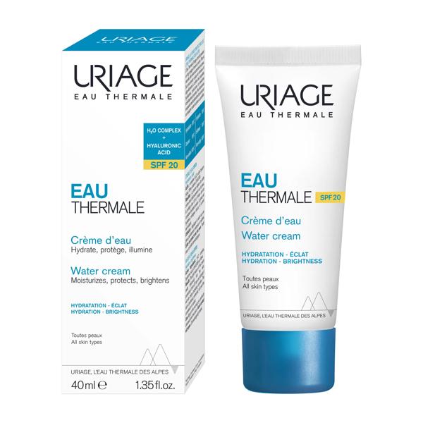 Uriage Eau Thermale Crema Idratante Viso SPF20 40 ml Con Acido Ialuronico Per Pelle Sensibile e Normale