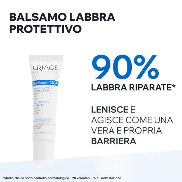 Uriage Bariéderm Cica-Levres Balsamo Riparatore e Protettivo 15 ml Per Labbra Secche e Screpolate