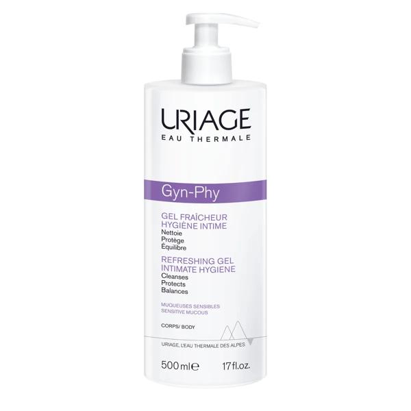 Uriage Gyn-Phy Gel Detergente Rinfrescante Igiene Intima 500 ml Uso Quotidiano Protegge e Riequilibra