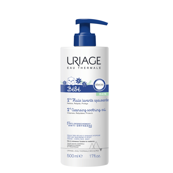 Uriage Xémose C8+ 1° Olio Detergente 500 ml Bagno Doccia Pelle Secca Prurito Neonati e Bambini