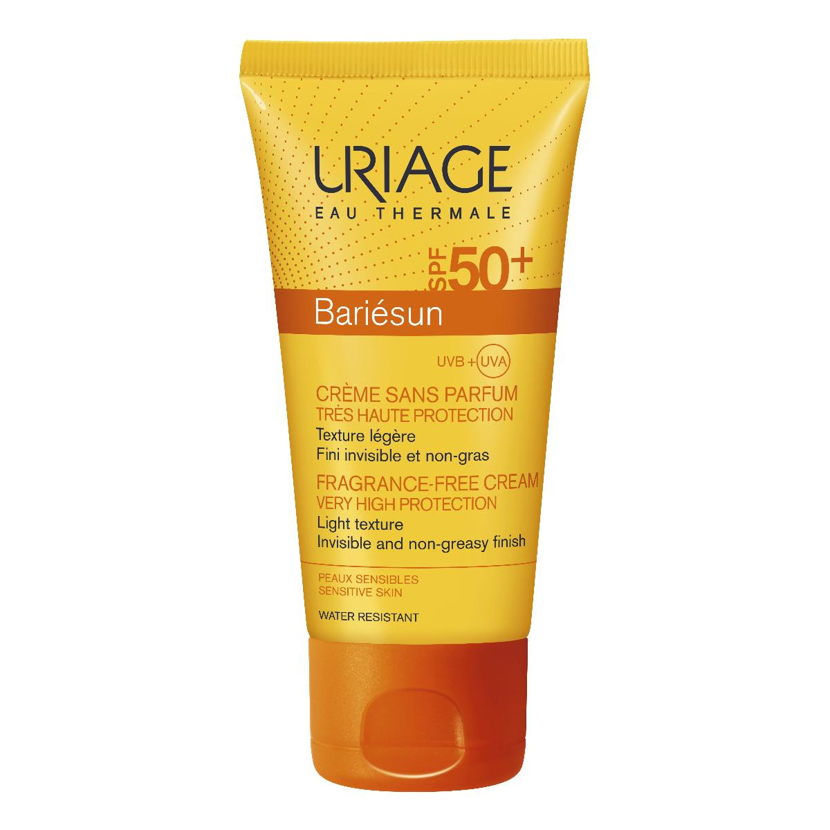 Uriage Bariésun - Crema Idratante SPF50+ Senza Profumo Solare Viso, 50ml