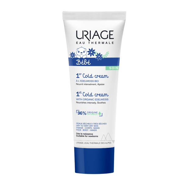 Uriage Bébé 1a Cold Cream 75 ml Crema Viso Nutriente e Protettiva Pelle Sensibile di Neonati e Bambini