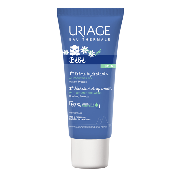 Uriage Bébé 1° Crema Viso Idratante Protettiva 40 ml Pelle Sensibile di Neonati e Bambini