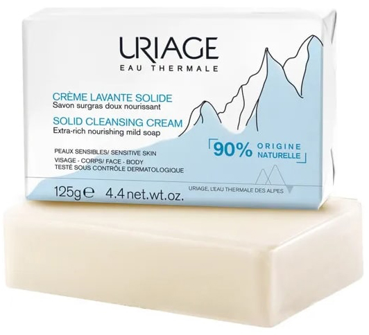 URIAGE BEBE 1a Crema Lavante, sapone solido, detergente bagno e doccia, neonati, bambini 100 g Sapone