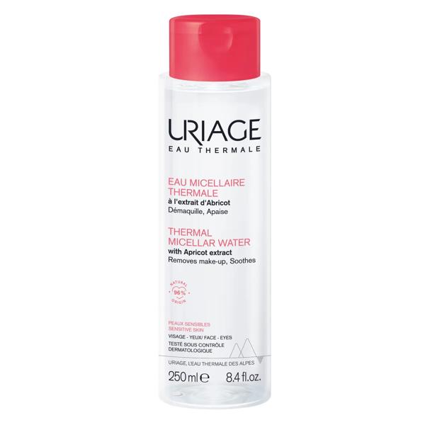 Uriage Acqua Micellare Termale Pelle Sensibile 250 ml Viso Occhi e Labbra Strucca Lenisce e Deterge