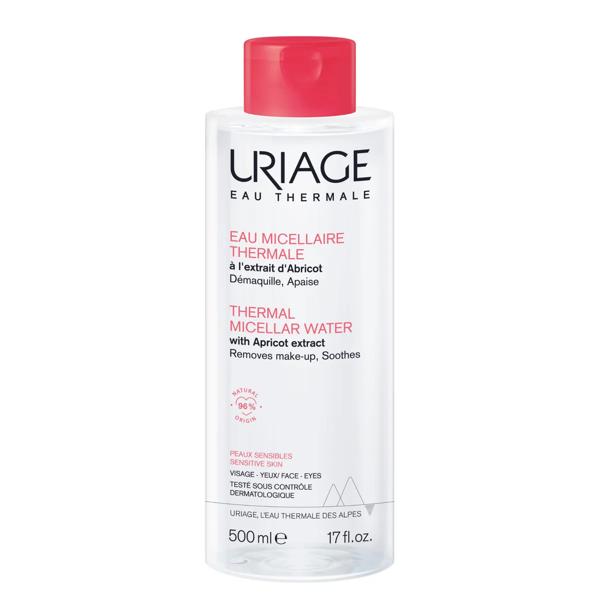 Uriage Acqua Micellare Termale Pelle Sensibile 500 ml Viso Occhi e Labbra Strucca Lenisce e Deterge