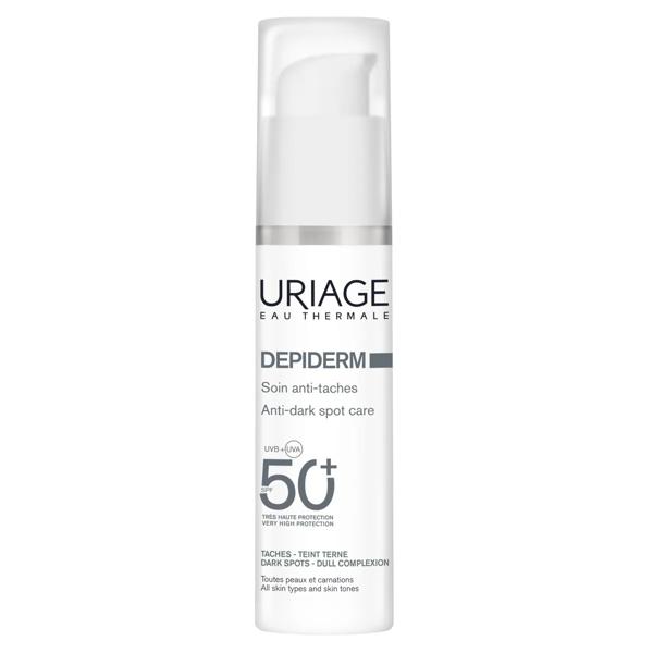 Uriage Depiderm Crema Giorno Anti-Macchie SPF50+ 30 ml Idratante e Protettiva Con Vitamina C