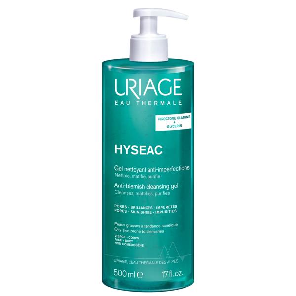Uriage Hyseac Gel Detergente Purificante Anti-Imperfezioni 500 ml Pelle Grassa Acneica Viso e Corpo