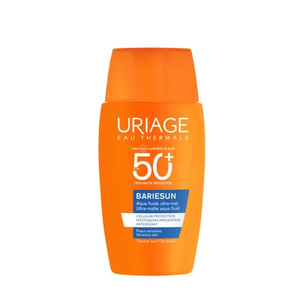 Uriage Bariésun Aqua Fluid Ultra Mat SPF50+ 50 ml Crema Viso Solare Effetto Opacizzante