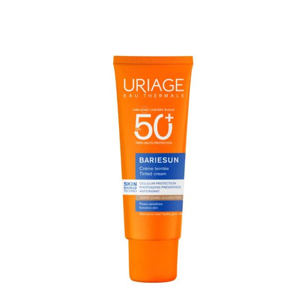 Uriage Bariésun Crema Colorata Dorata SPF50+ 50 ml Per Viso e Pelle Sensibile Idrata e Protegge