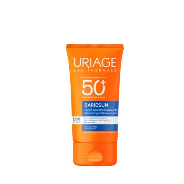 Uriage Bariésun Crema SPF50+ Pelle Sensibile 50 ml Per Viso Bambini e Adulti Resistente all'Acqua