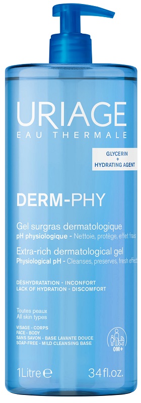 URIAGE DERM-PHY Gel Doccia Dermatologico lenitivo e protettivo senza sapone, pelle sensibile 1 l — confronto prezzi