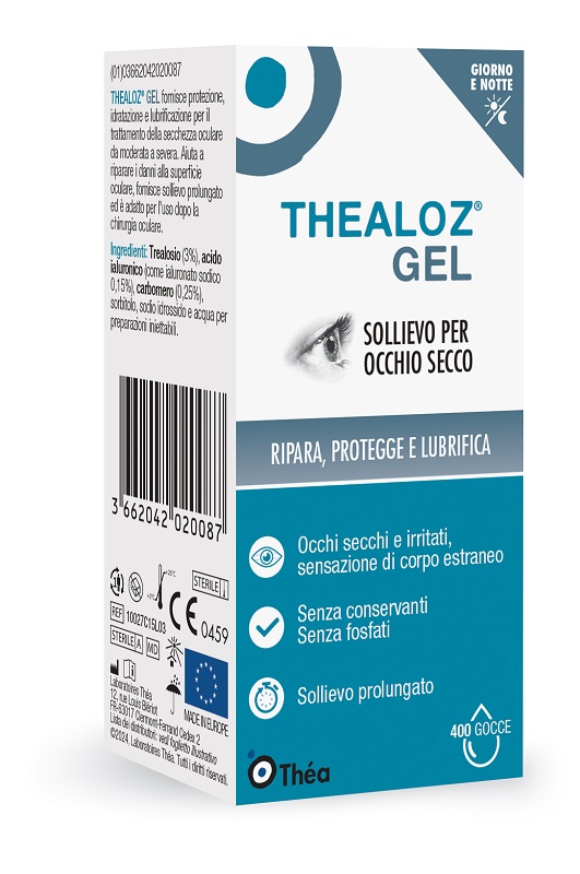 Thea Farma Thealoz Gel - Gel oftalmico lubrificante per la secchezza oculare, 15 g