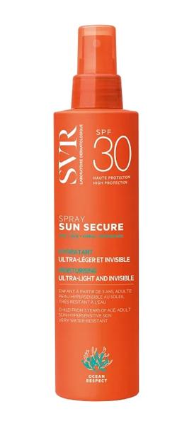 SVR Sun Secure - Spray Solare SPF30 Idratante Invisibile Ultraleggero, 200ml