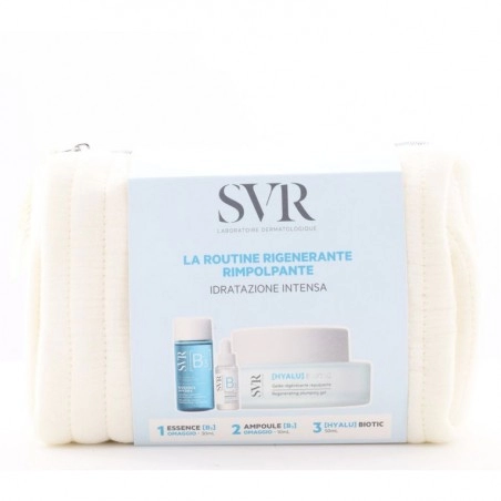 Laboratoires SVR Cofanetto Hyalu Biotic Gel Rimpolpante 50 ml, Ampoule B 10 ml + Essence B 30 ml