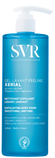 SVR Xerial Gel Lavante Peeling 400ml Levigante Corpo per Pelle Ruvida e Cheratosi