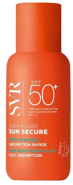 SVR Sun Secure Aqua Fluide SPF50+ Protezione Solare Viso Idratante Antiossidante 50 ml
